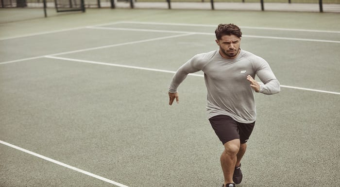 Atleta a fazer exercício