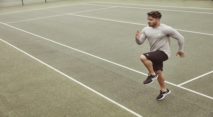 Atleta a fazer exercício