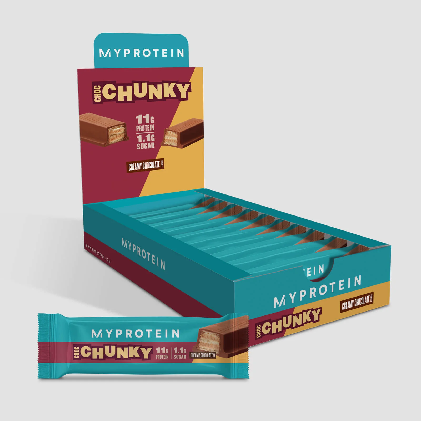 Choc Chunky Proteico - 10 x 48.7g - Chocolate Imagem 1