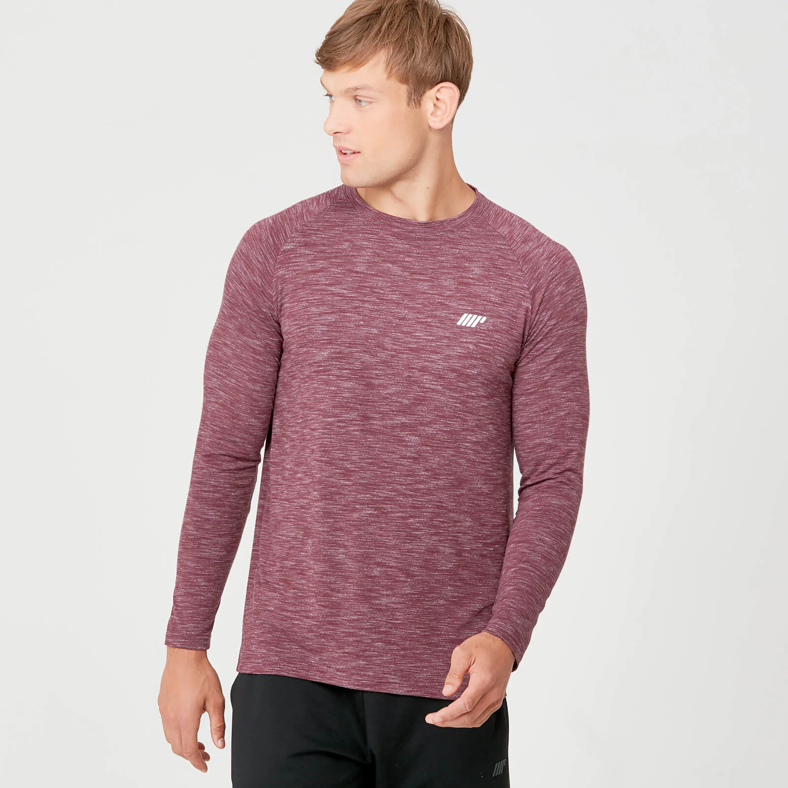 MP Performance Long Sleeve T-Shirt - Burgundy Marl - XS Imagem 1