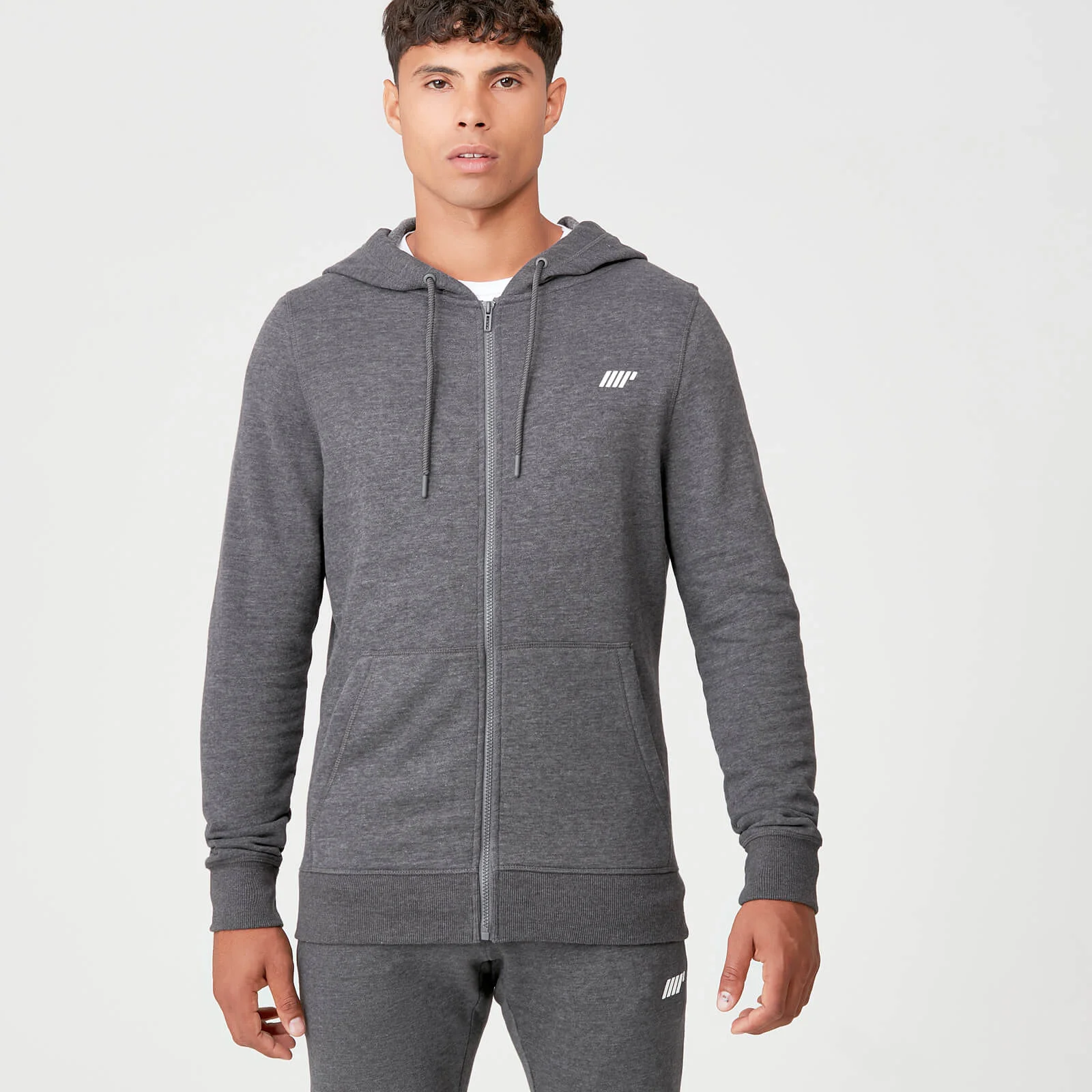 Myprotein Tru-Fit Full Zip Hoodie - Charcoal Marl - XS Imagem 1