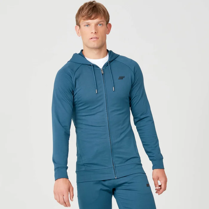 MP Men's Form Zip Up Hoodie - Petrol Blue