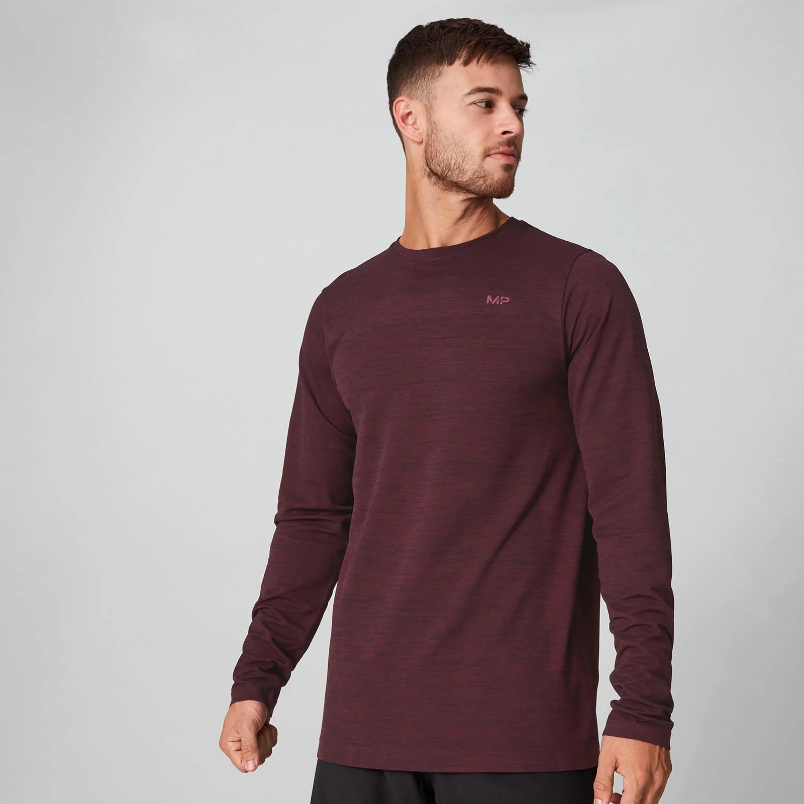 MP Men's Lightweight Seamless Long-Sleeve T-Shirt - Oxblood Marl - XS Imagem 1