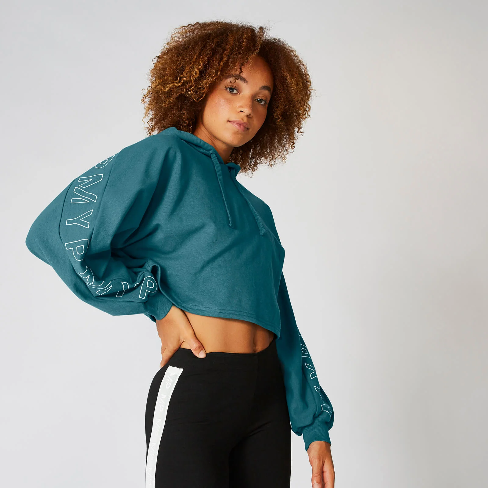 Myprotein Icon Cropped Hoodie - Teal - XS Imagem 1