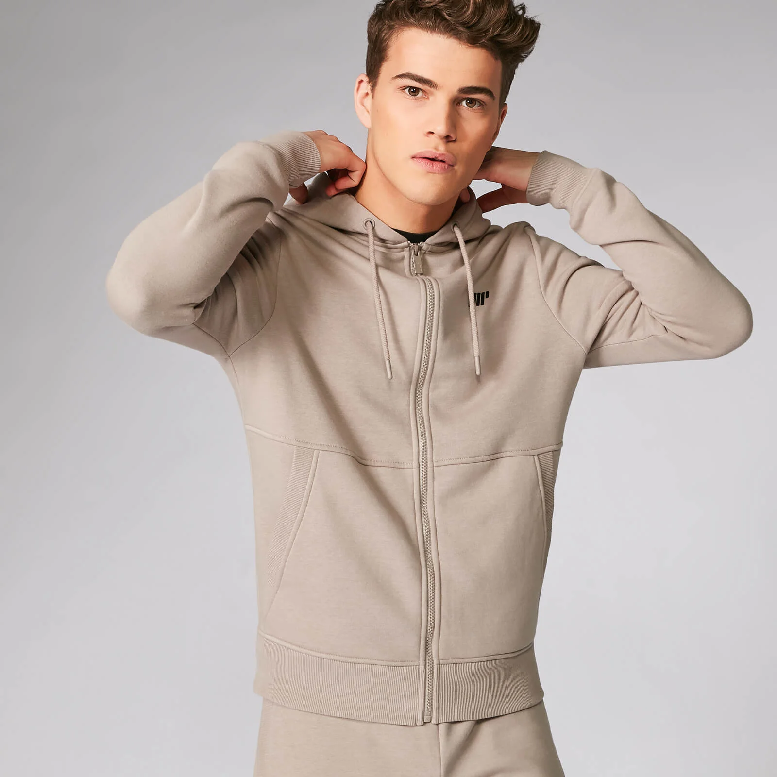 Myprotein Tru-Fit Zip Up Hoodie 2.0 - Taupe - XS Imagem 1