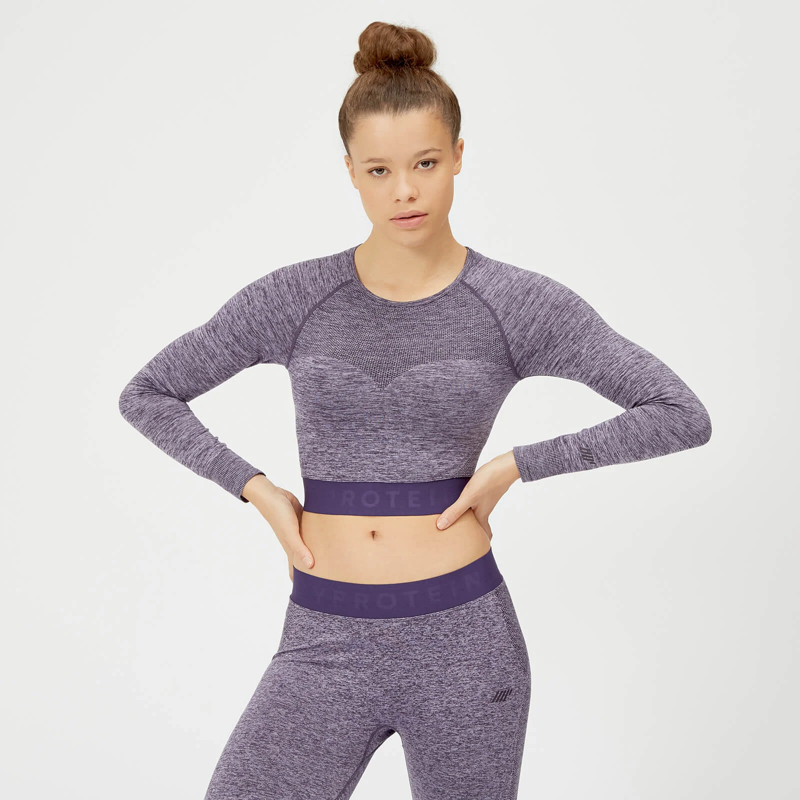 MP Inspire Seamless Crop Top - Purple - XS Imagem 1