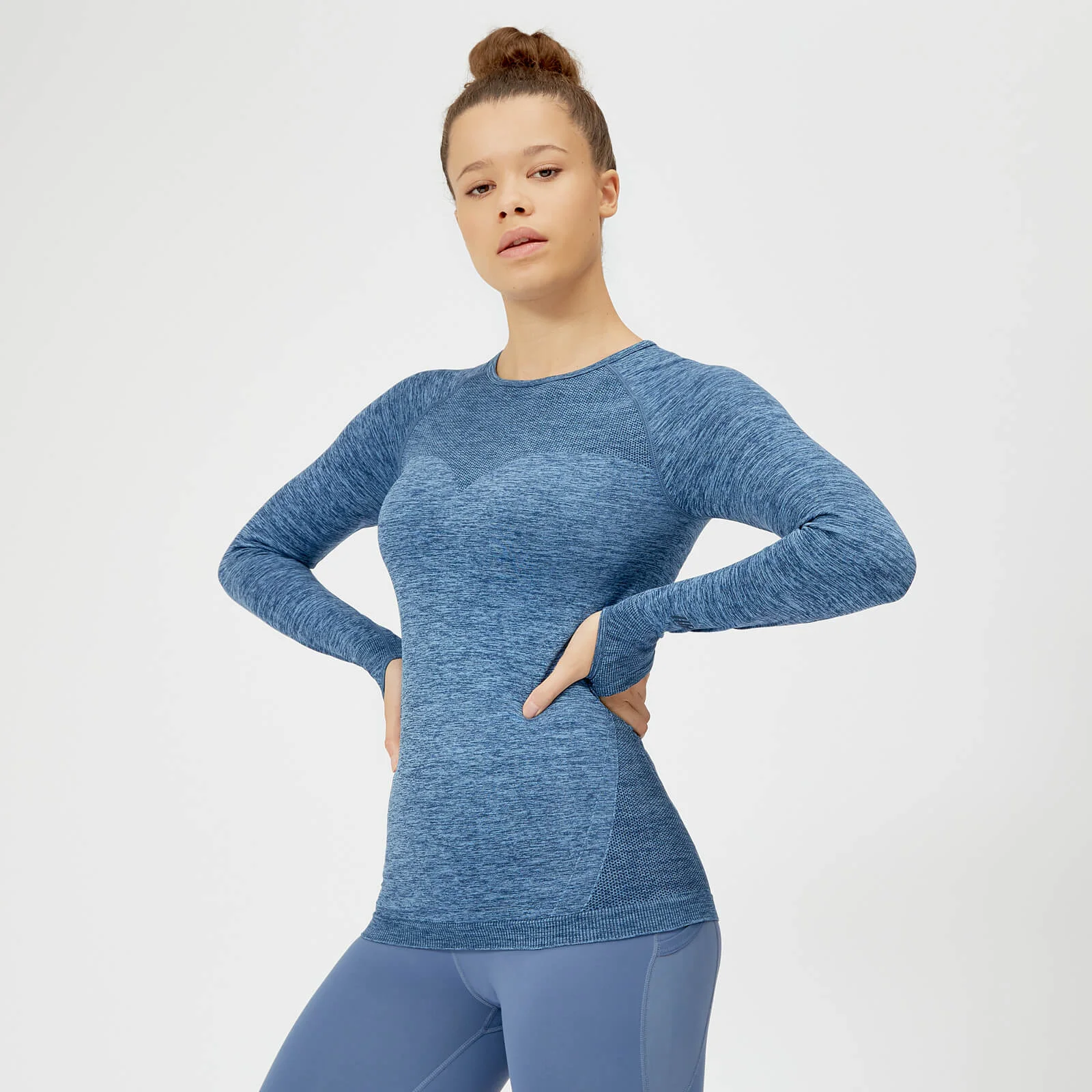 Myprotein Inspire Seamless Long Sleeve Top - Blue - XS Imagem 1