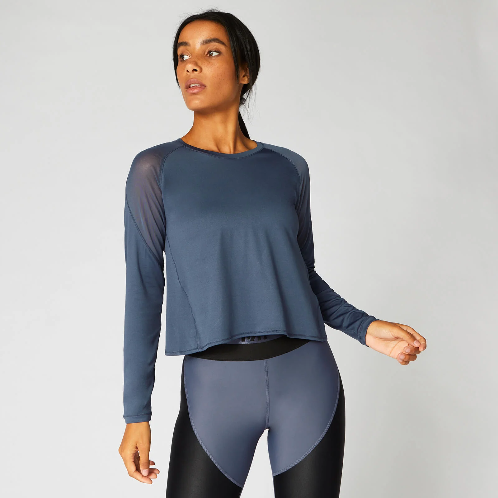 MP Mesh Panel Long Sleeve Top - Dark Indigo - XS Imagem 1