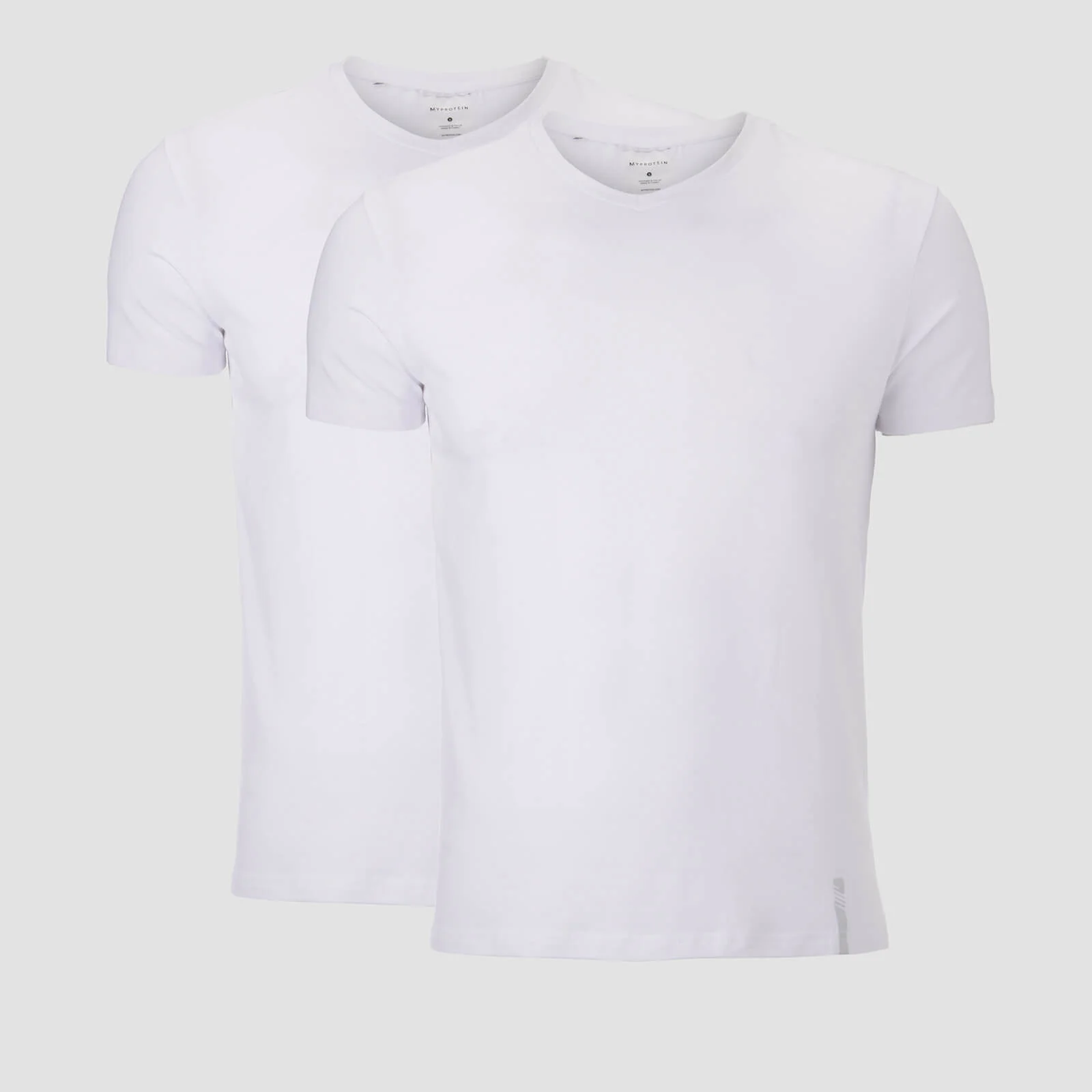 T-shirt Clássica com Decote em V Luxe para Homem da MP - Branco/Branco (Conj. de 2) - XS Imagem 1