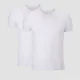 T-shirt Clássica com Decote em V Luxe para Homem da MP - Branco/Branco (Conj. de 2)