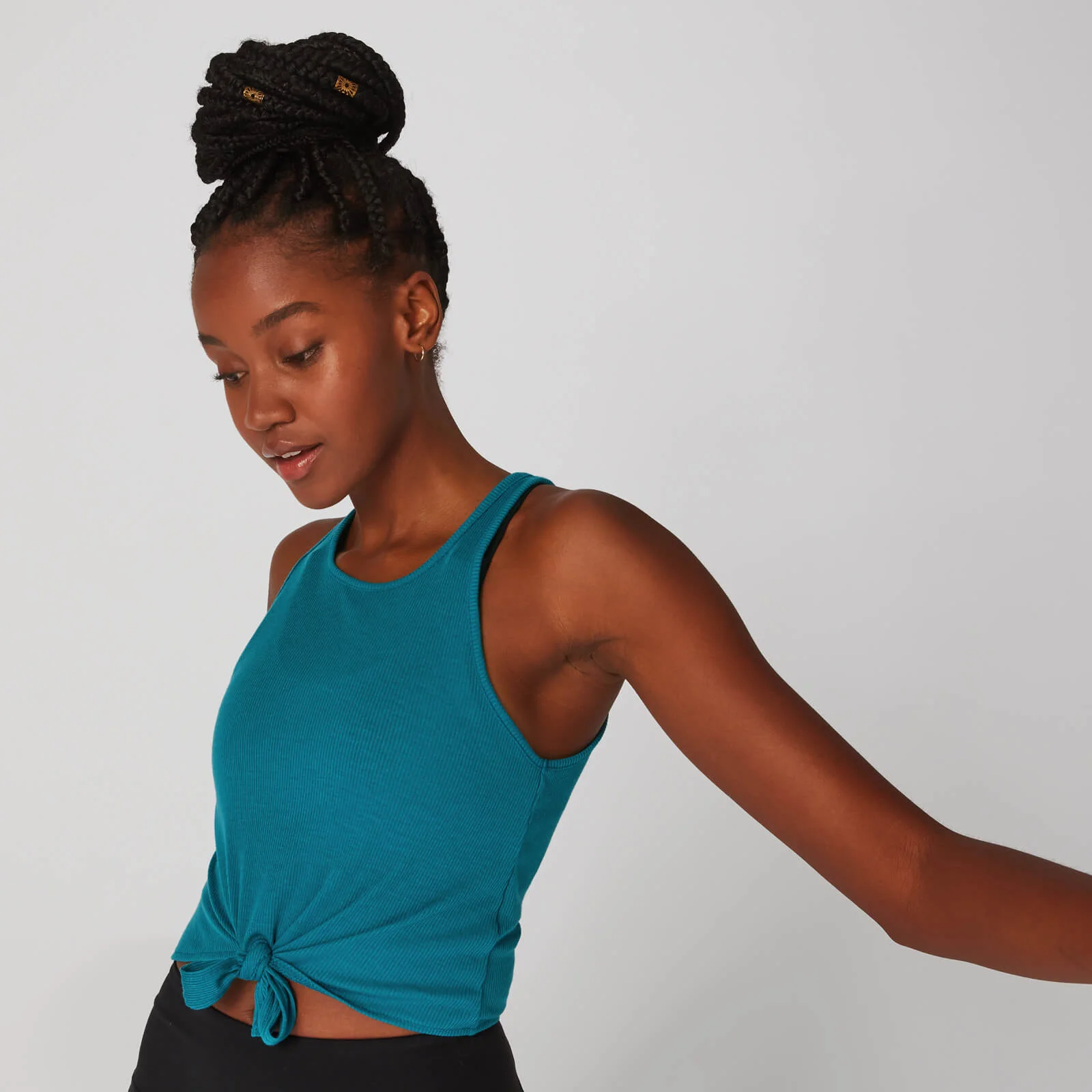 MP Women's Rib Tie Front Vest - Lagoon - XS Imagem 1