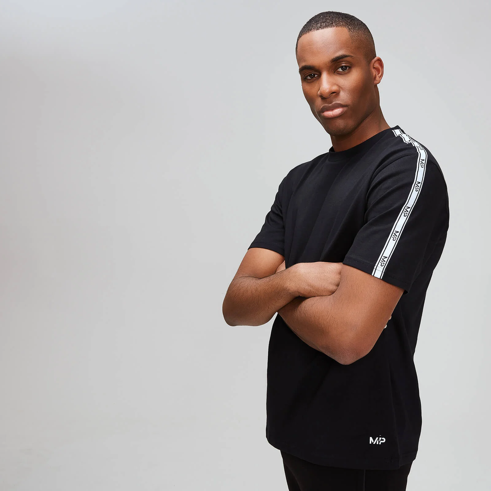 T-Shirt Com Logótipo em Fita - Preto - XS Imagem 1