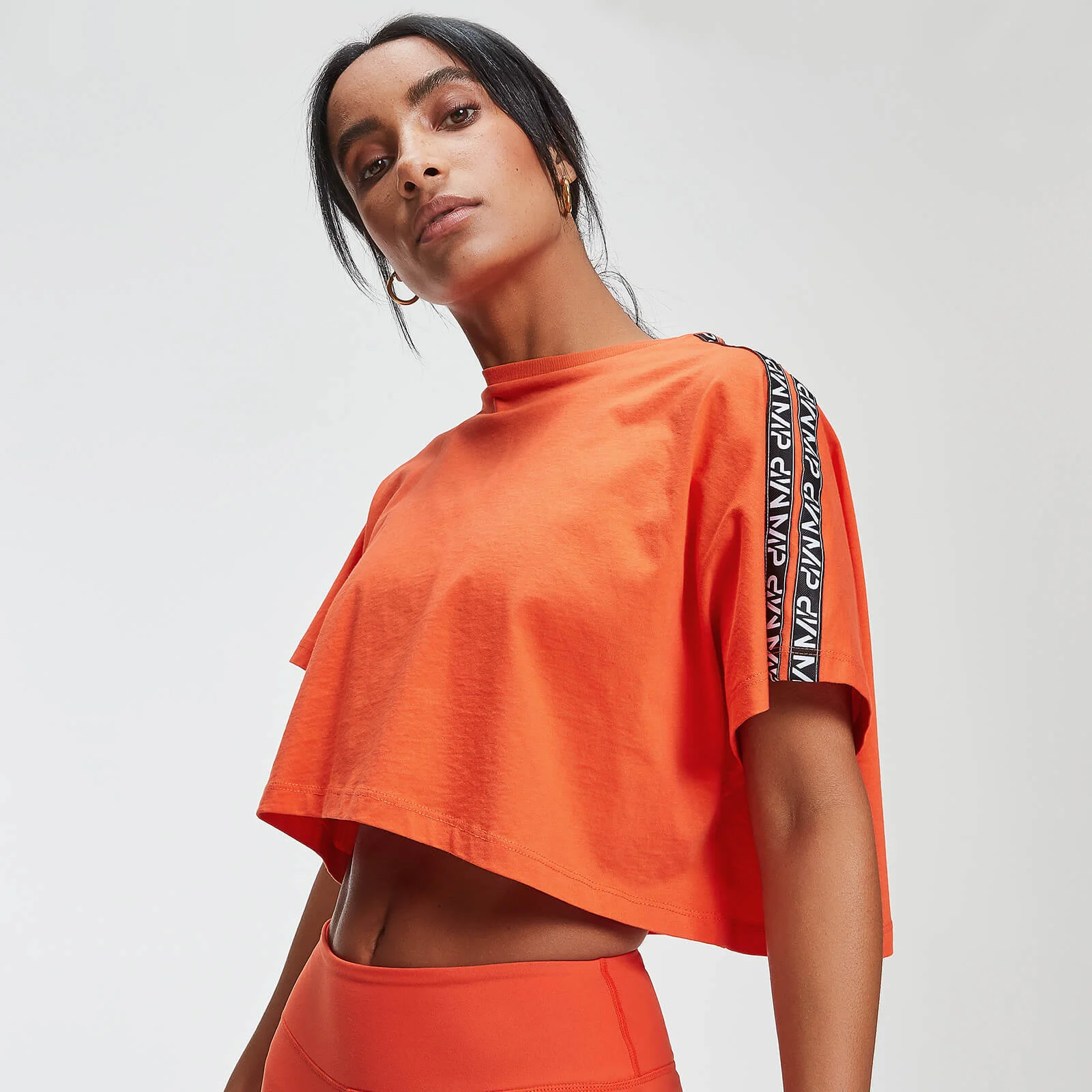 MP Power Women's Crop Tape T-Shirt - Flame - XS Imagem 1