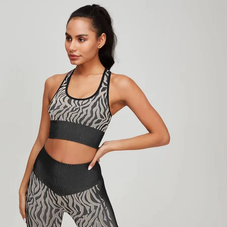 Soutien Desportivo MP Zebra Seamless Para Mulher - Preto/Praline