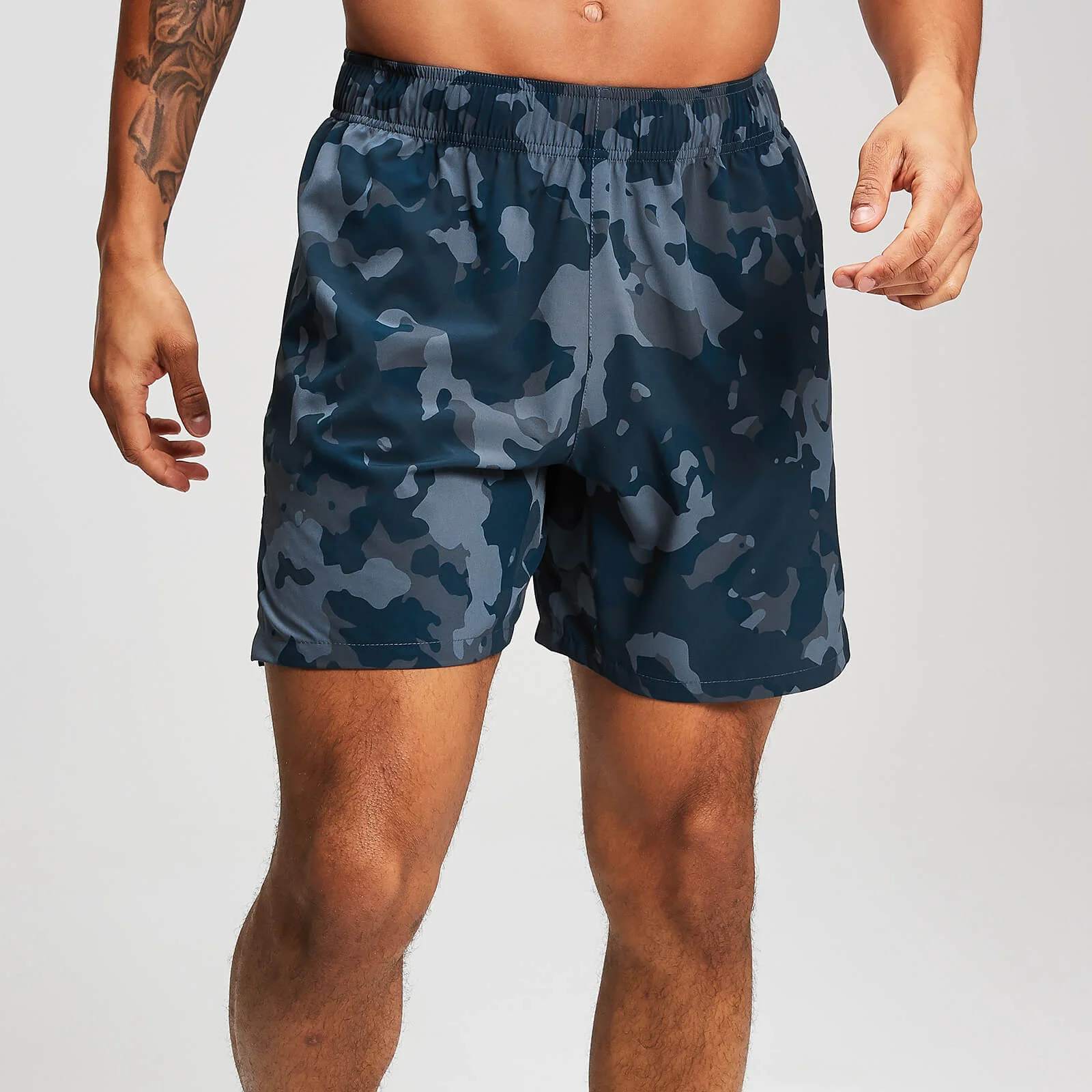 Calções de Treino MP em Tecido Extensível Para Homem - Camuflagem Azul-Pálido - XS Imagem 1