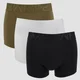 Pack de 3 Boxers Desportivos Para Homem - Preto/Caqui/Branco
