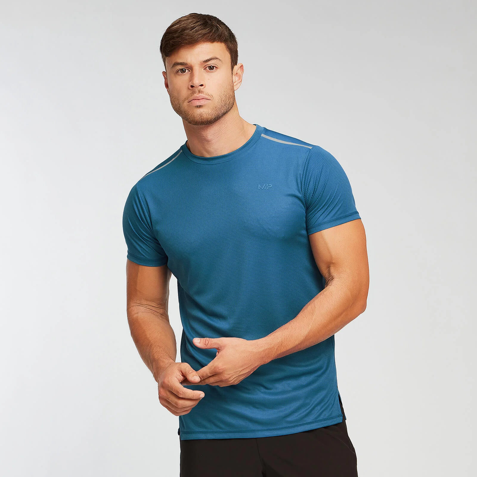 MP Men's Training Grid T-Shirt - Pilot Blue - XS Imagem 1