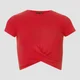 Crop Top de Manga Curta Power - Vermelho