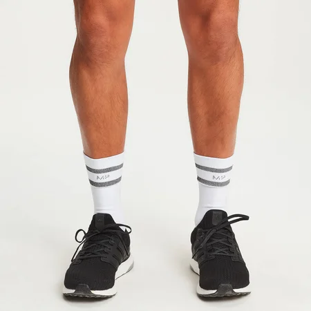 MP Reflective Crew Socks - White