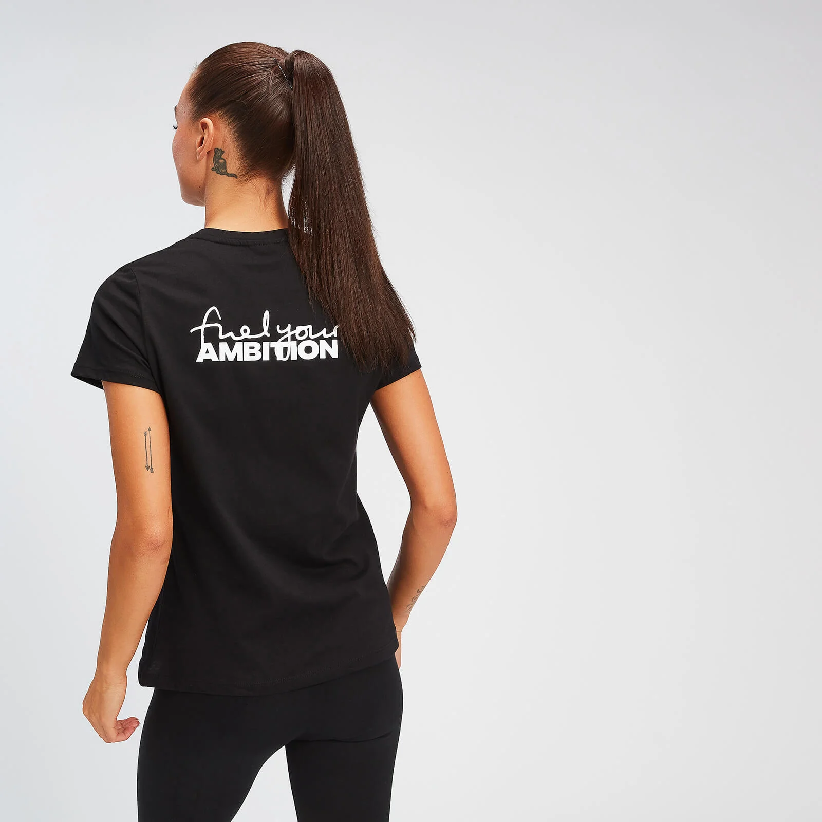 T-shirt Estampada Fuel Your Ambition para Senhora da MP - Preto - XXS Imagem 1
