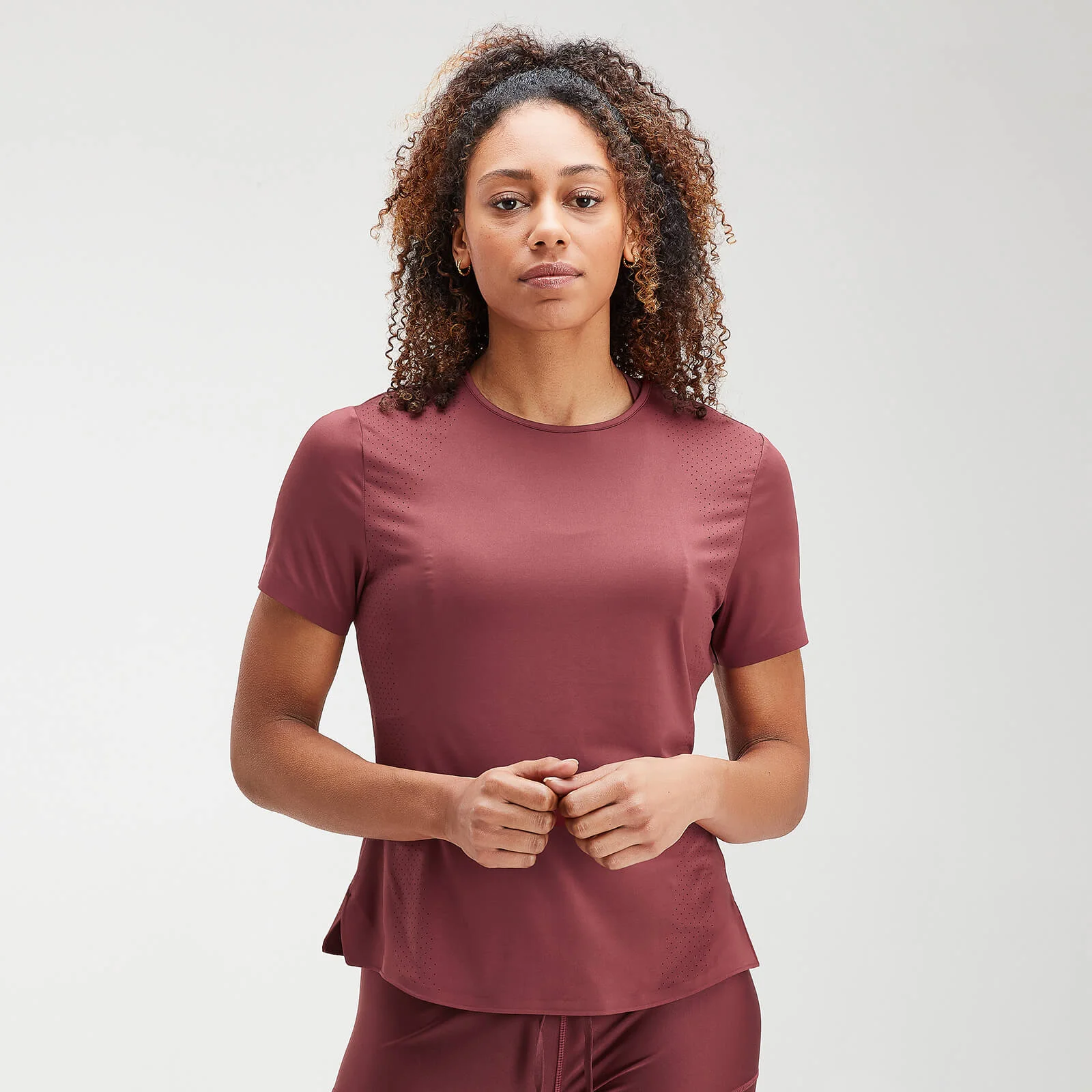 Camisola de Manga Curta Velocity da MP para Senhora - Claret - XXS Imagem 1