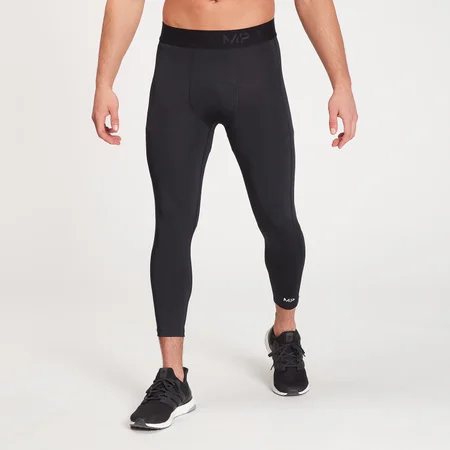 Leggings 3/4 de Treino para Camada de Base da MP para Homem - Preto