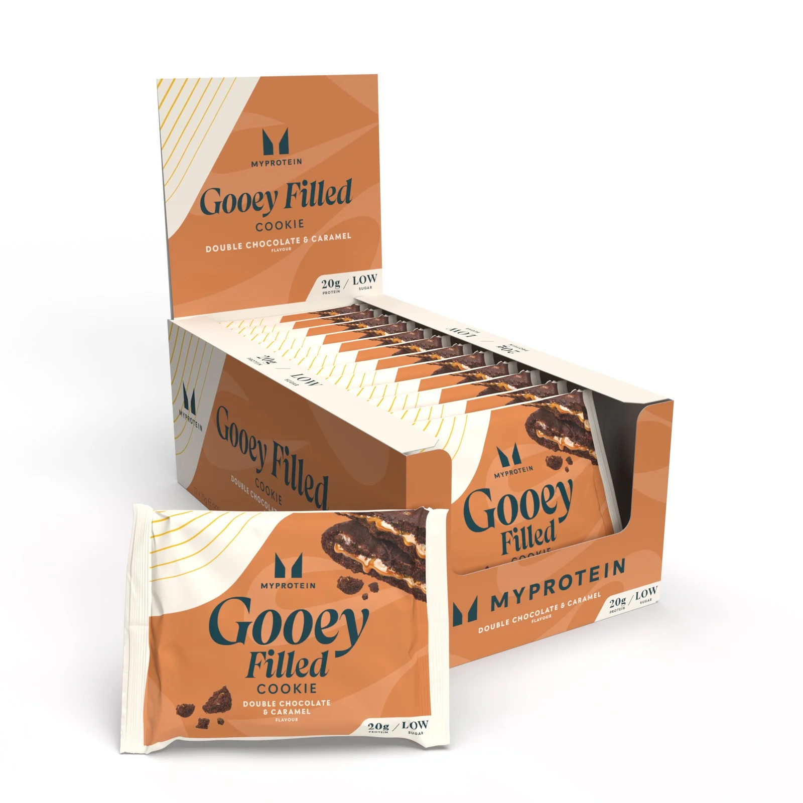Baked Cookie Proteico - 12 x 75g - Double Chocolate and Caramel (Gooey Filled) Imagem 1