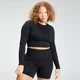 T-shirt Curta Moldada sem Costuras da MP para Senhora - Preto