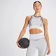 Soutien de Desporto sem Costuras e Canelado Contrast da MP para Senhora - Branco/Preto
