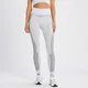 Leggings sem Costuras e Caneladas Contrast da MP para Senhora - Branco/Preto