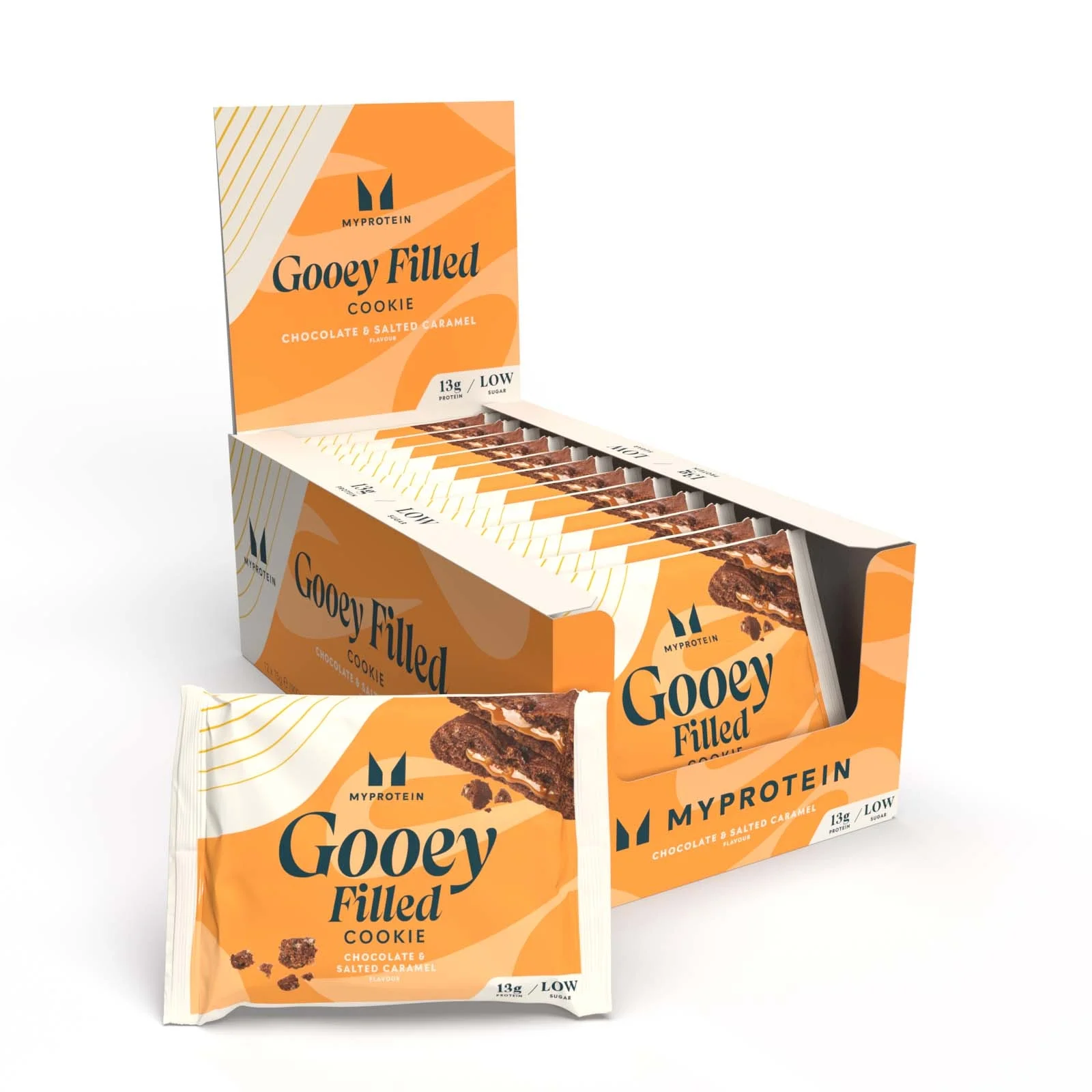 Baked Cookie Proteico - 12 x 75g - Chocolate Salted Caramel (Gooey Filled) Imagem 1