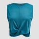 Crop Top Power Twist Front - Azul Escuro
