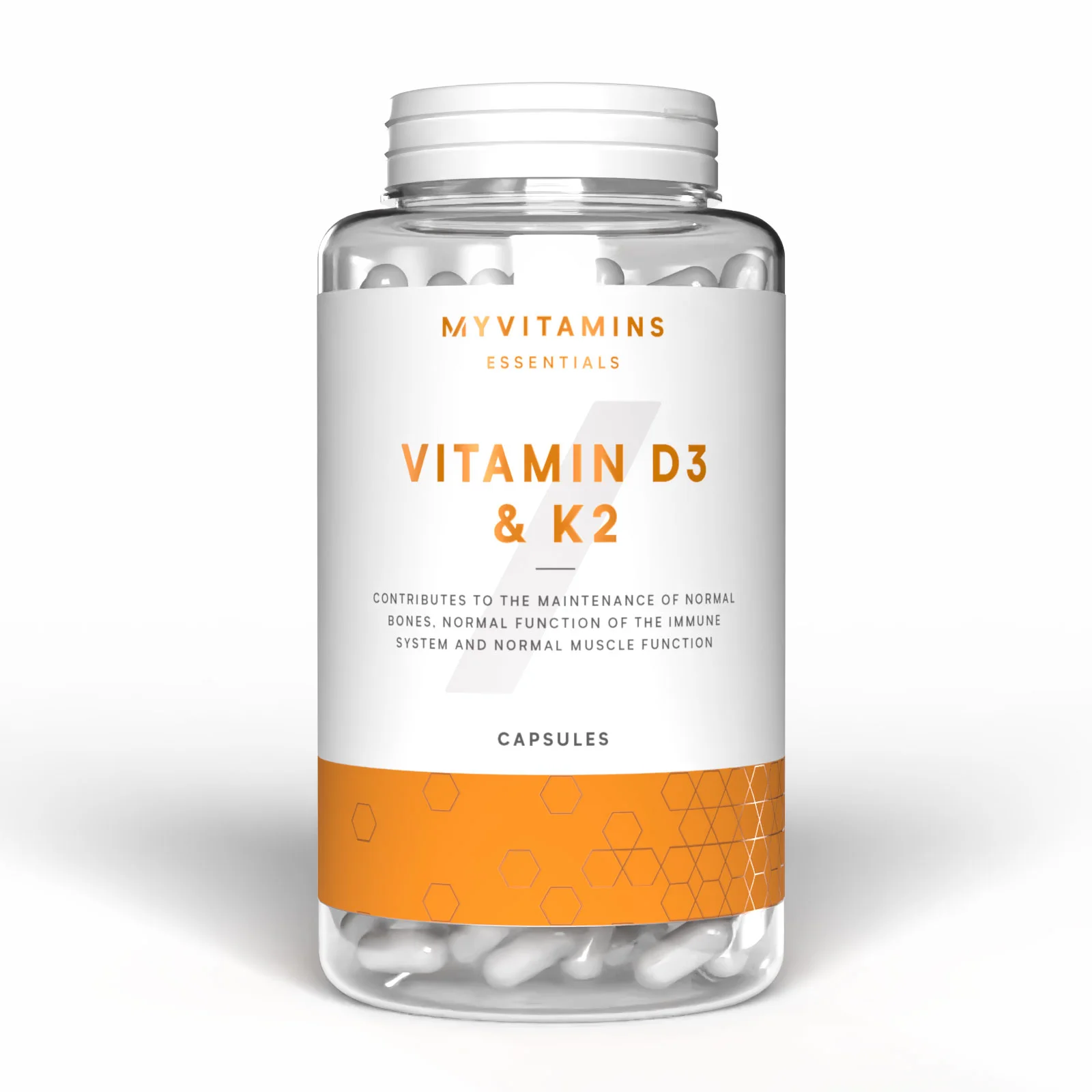 Cápsulas de Vitamina D3 e K2 - 90CAPSULES, 90servings Imagem 1