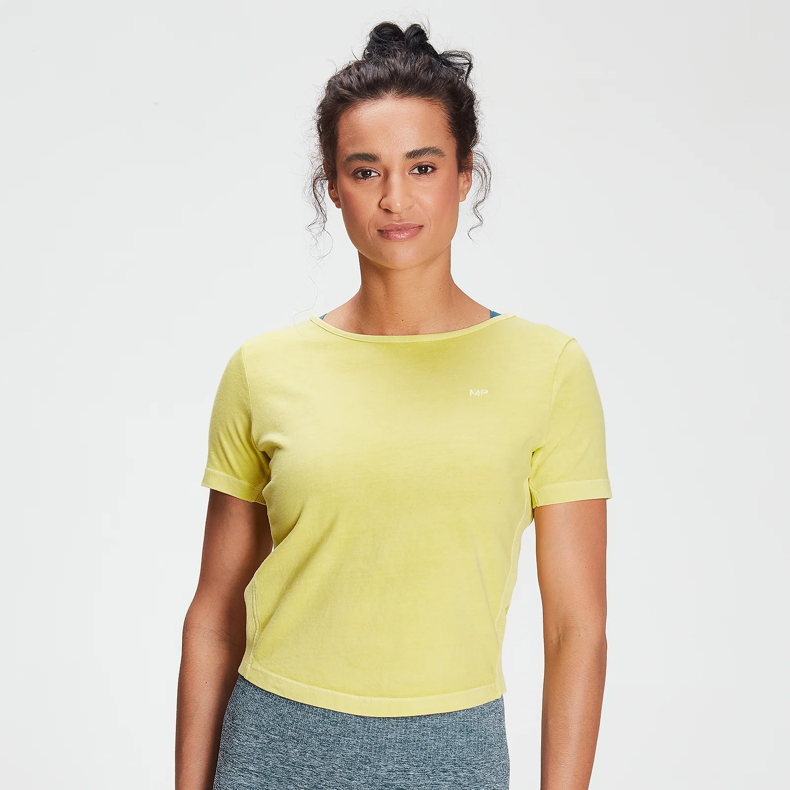 MP Women's Training Washed Tie Back T-shirt - Washed Yellow - XXS Imagem 1
