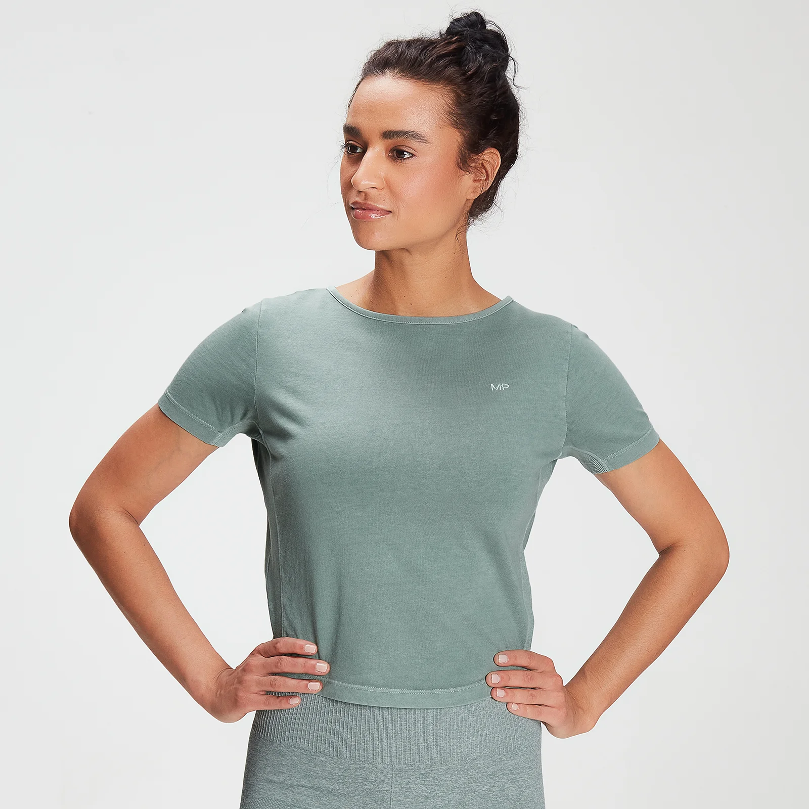 MP Women's Training Washed Tie Back T-shirt - Washed Green - XXS Imagem 1