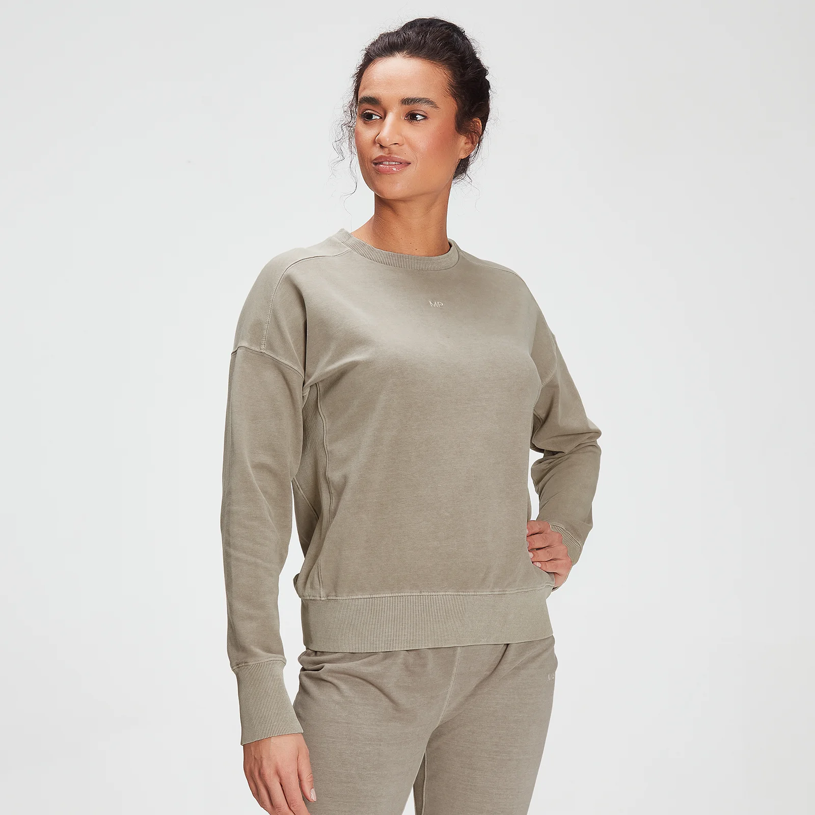 MP Women's Training Washed Crew Sweat - Taupe - XXS Imagem 1