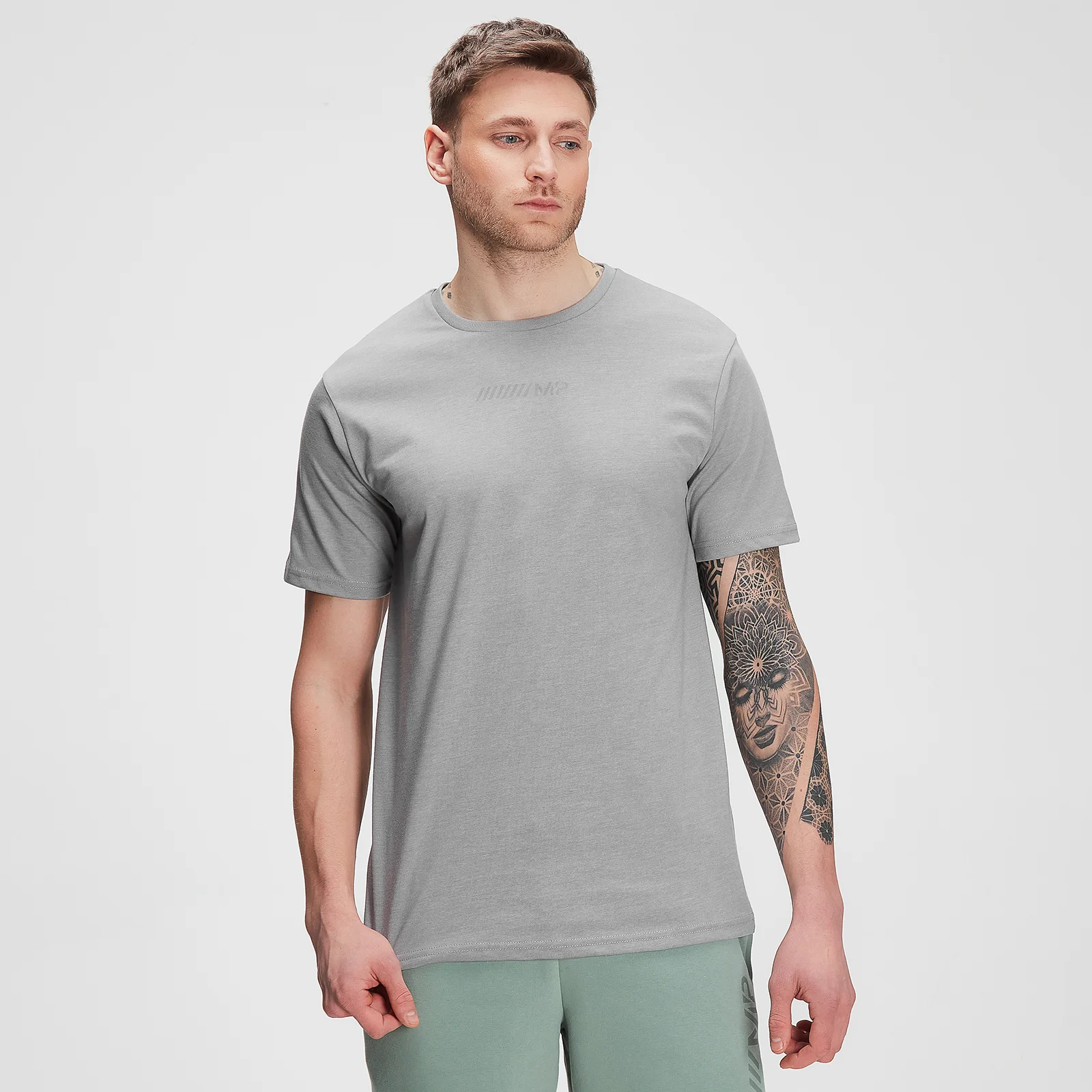 T-shirt de Manga Curta Tonal Graphic da MP para Homem – Storm Grey Marl - XXS Imagem 1