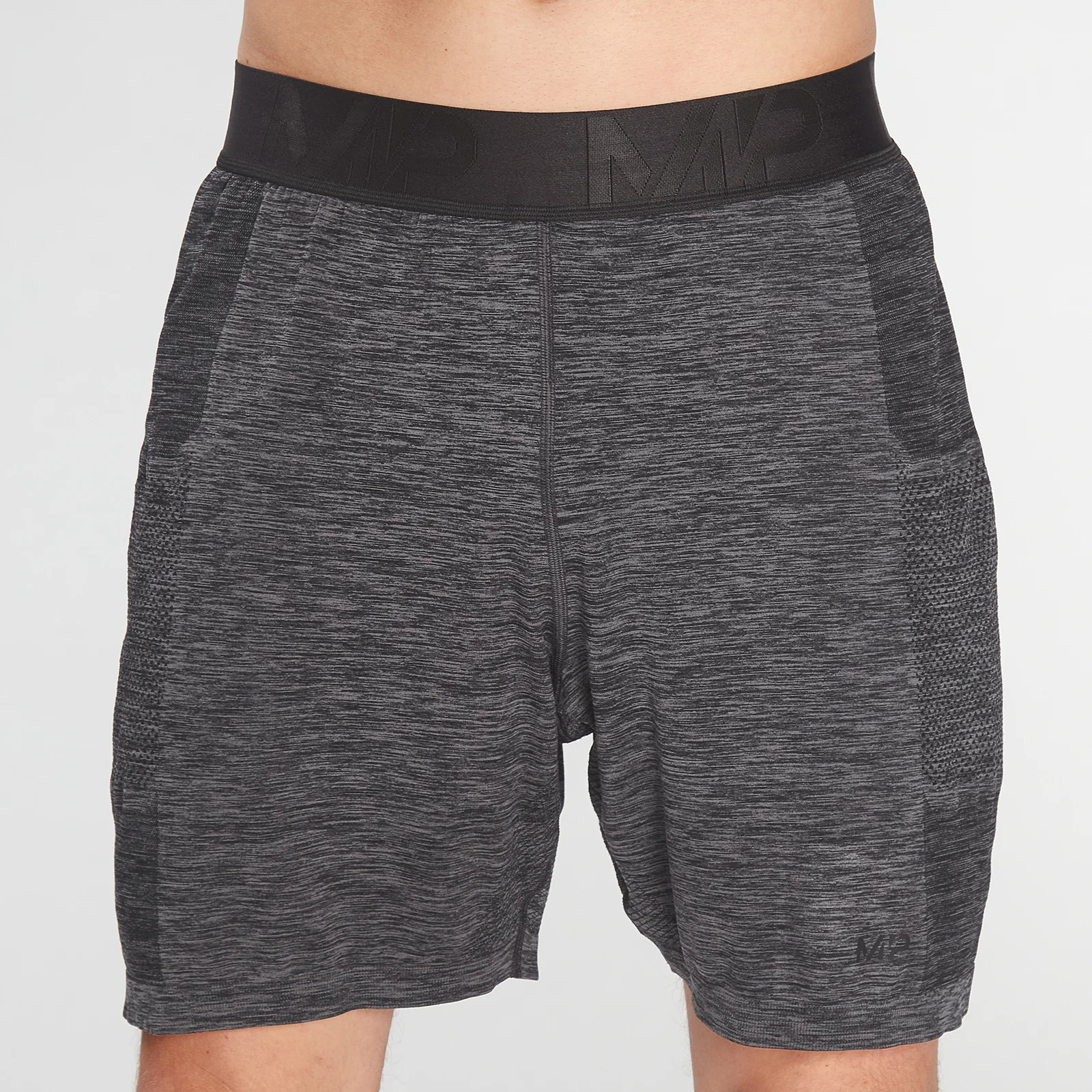 MP Men's Essential Seamless Shorts- Storm Grey Marl - XXS Imagem 1