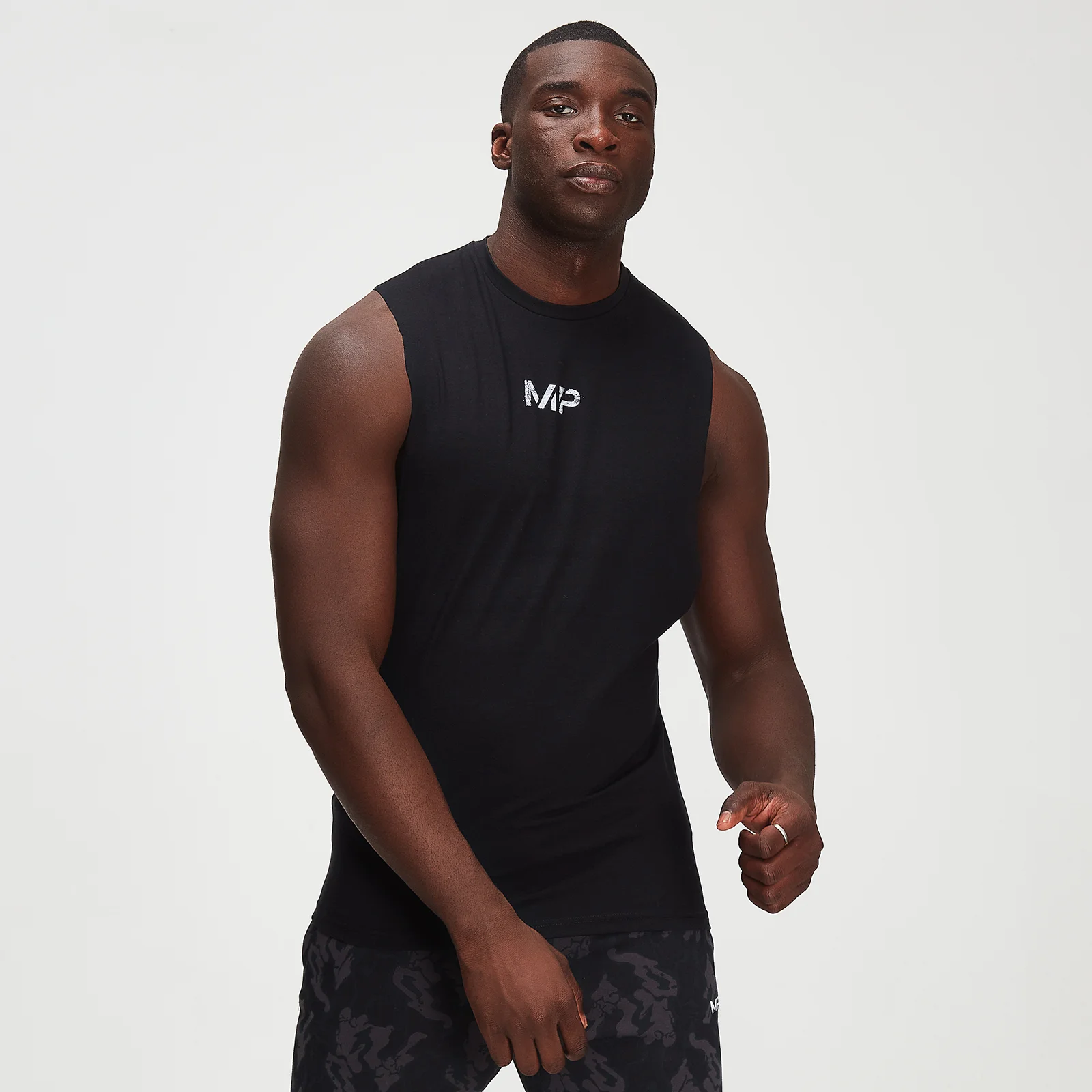 Camisola sem Mangas Adapt drirelease® com Estampado Grit Lavado da MP para Homem - Preto - XXS Imagem 1