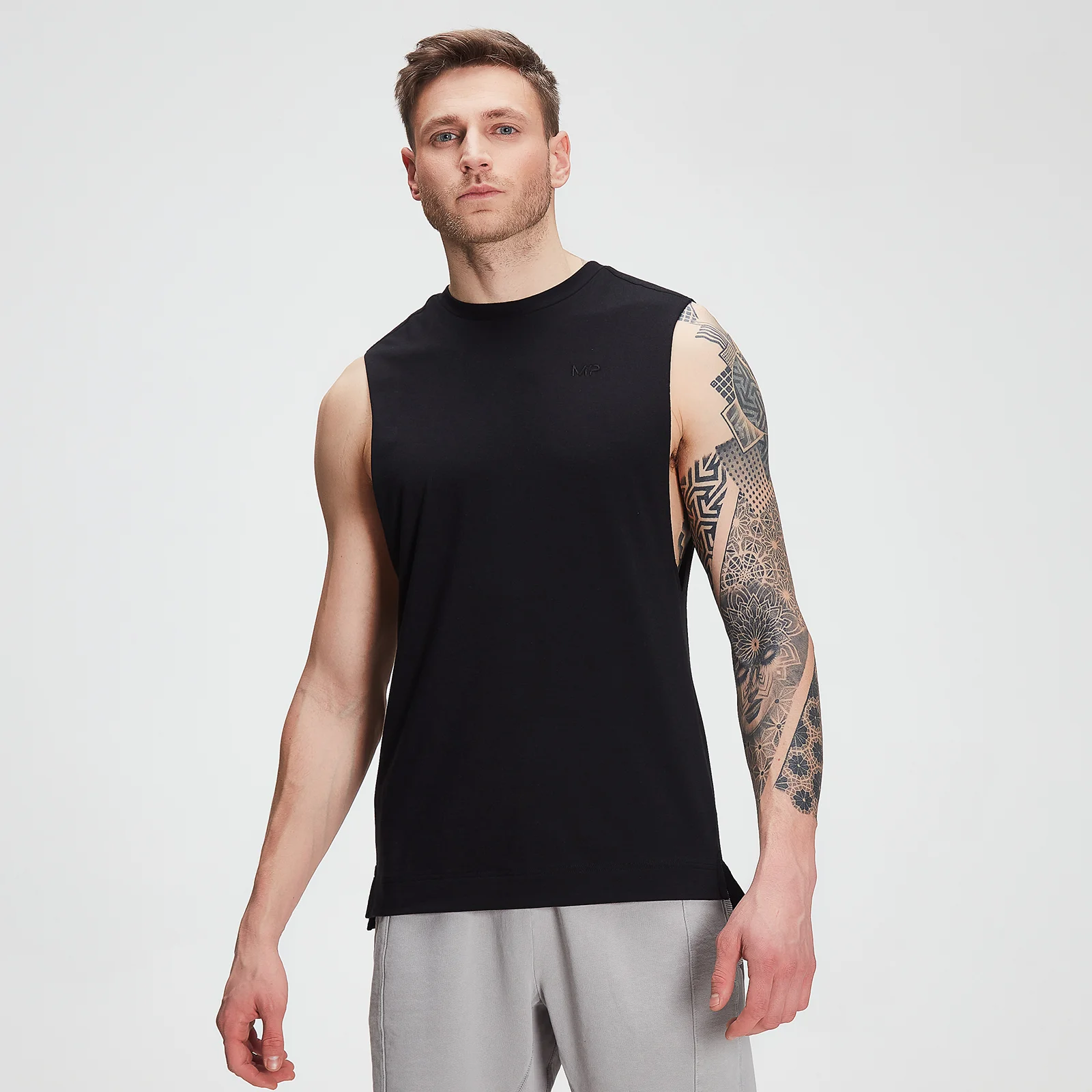Tank Top de Cava Descaída drirelease® para Homem da MP - Preto - XXS Imagem 1