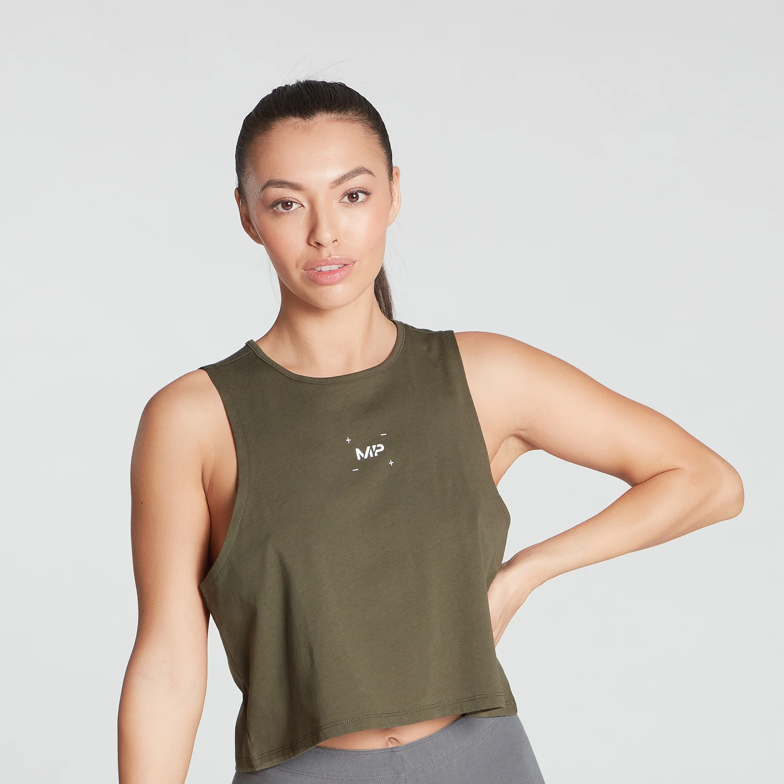 MP Women's Central Graphic Reach Vest - Dark Olive - XXS Imagem 1