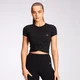 Crop Top de Manga Curta Power para Senhora da MP - Preto