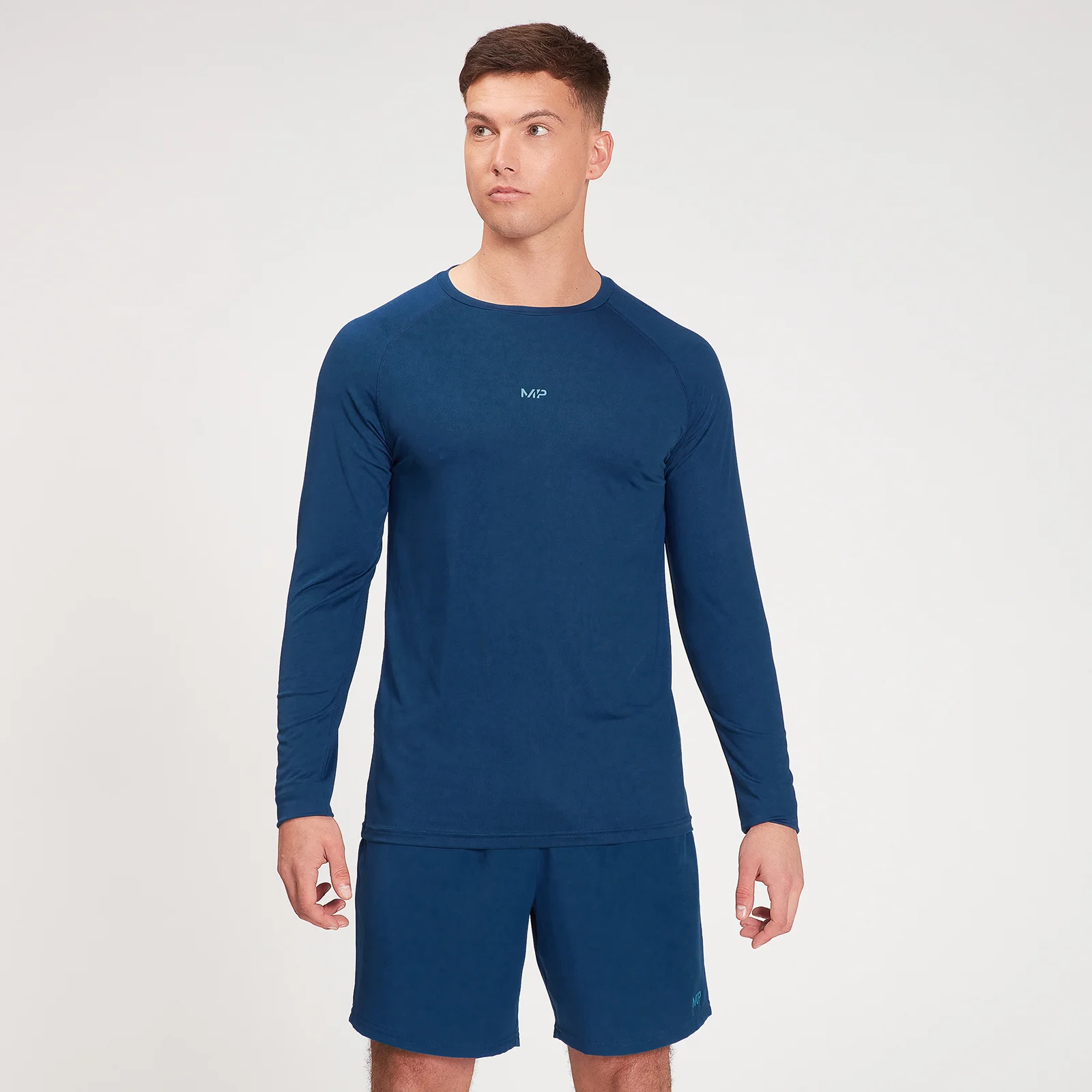 MP Men's Fade Graphic Training Long Sleeve Top - Dark Blue - XXS Imagem 1