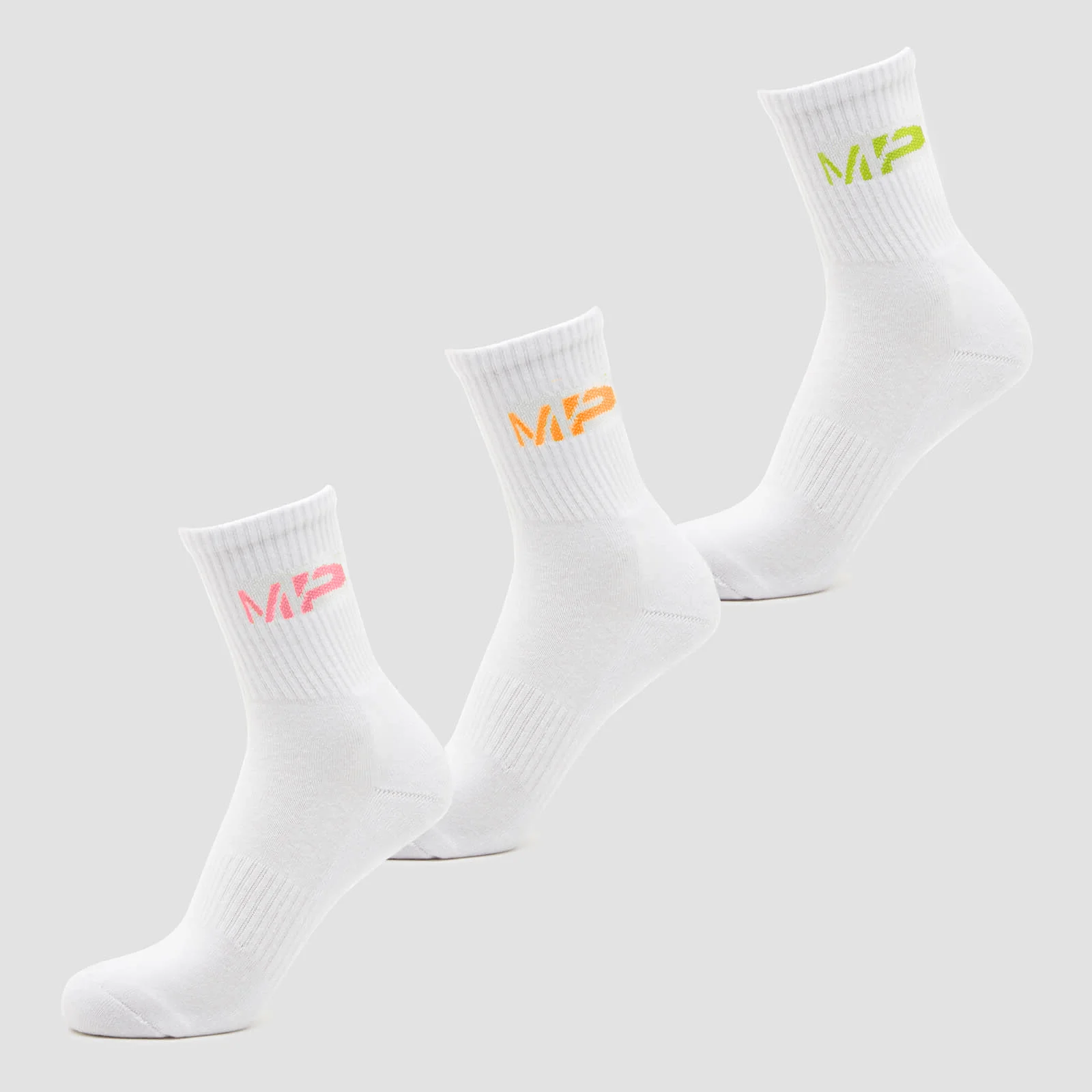 MP Men's Neon MP Logo Crew Socks (3 Pack) Orange/Lime/Rose - UK 6-8 Imagem 1