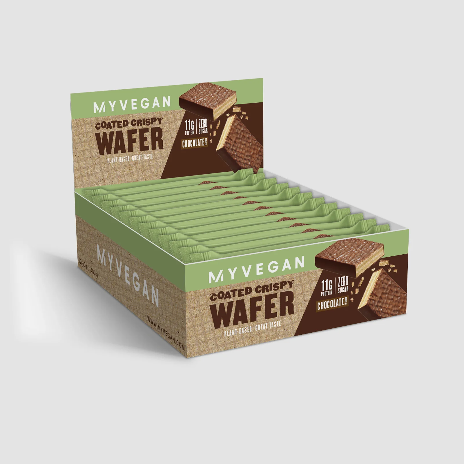Wafer Vegano Crocante com Cobertura - Chocolate Imagem 1