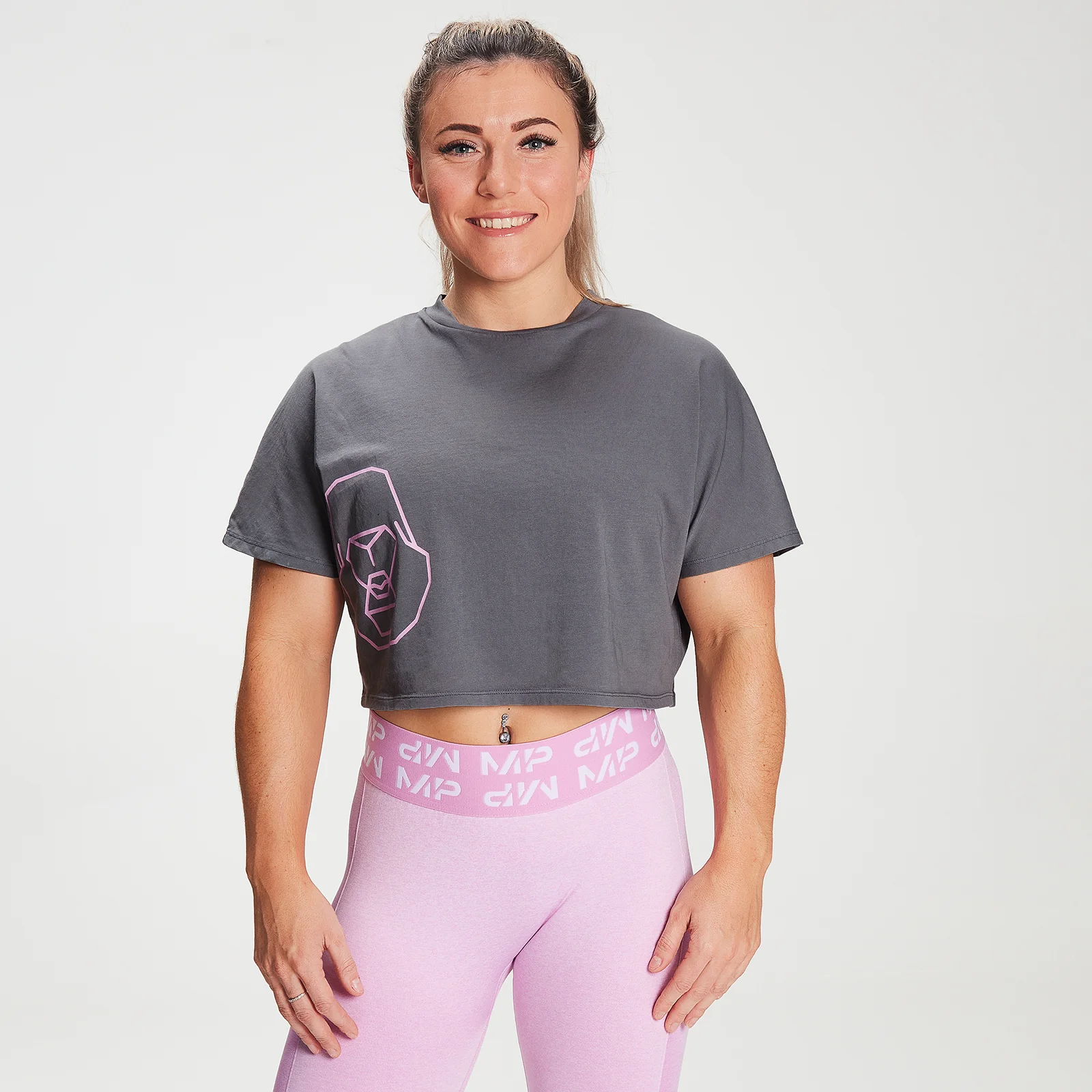 MP X Zack George Women's Washed Crop T-Shirt - Carbon - XXS Imagem 1