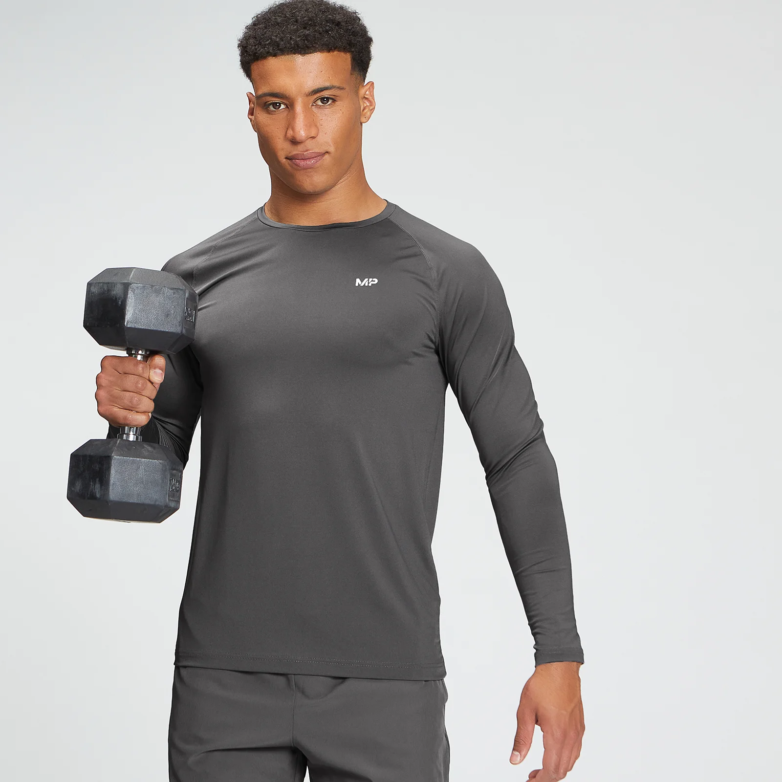 MP Men's Tempo Graphic Long Sleeve Top - Carbon - XXS Imagem 1