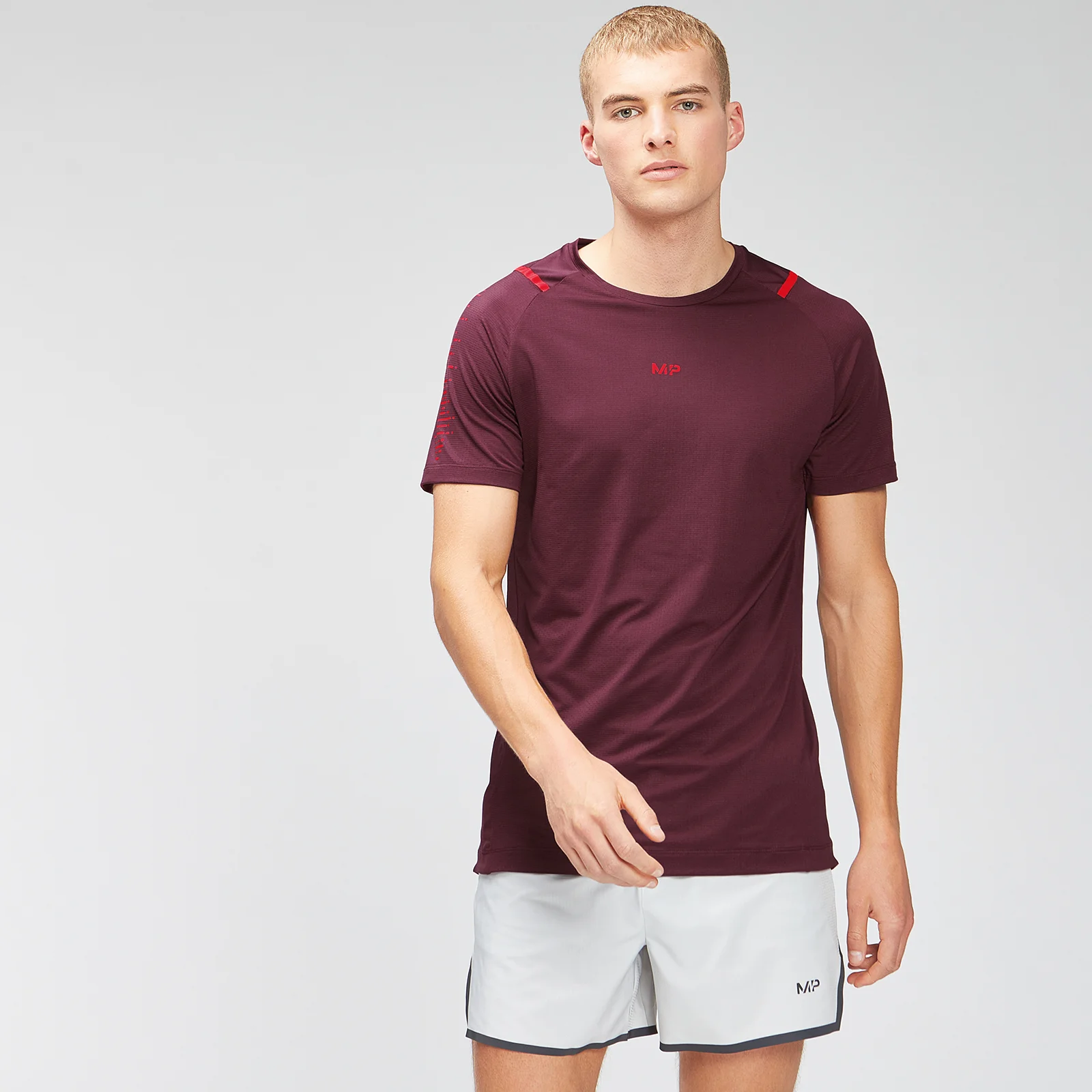 T-shirt de manga curta Velocity para Homem da MP - Merlot - XXS Imagem 1