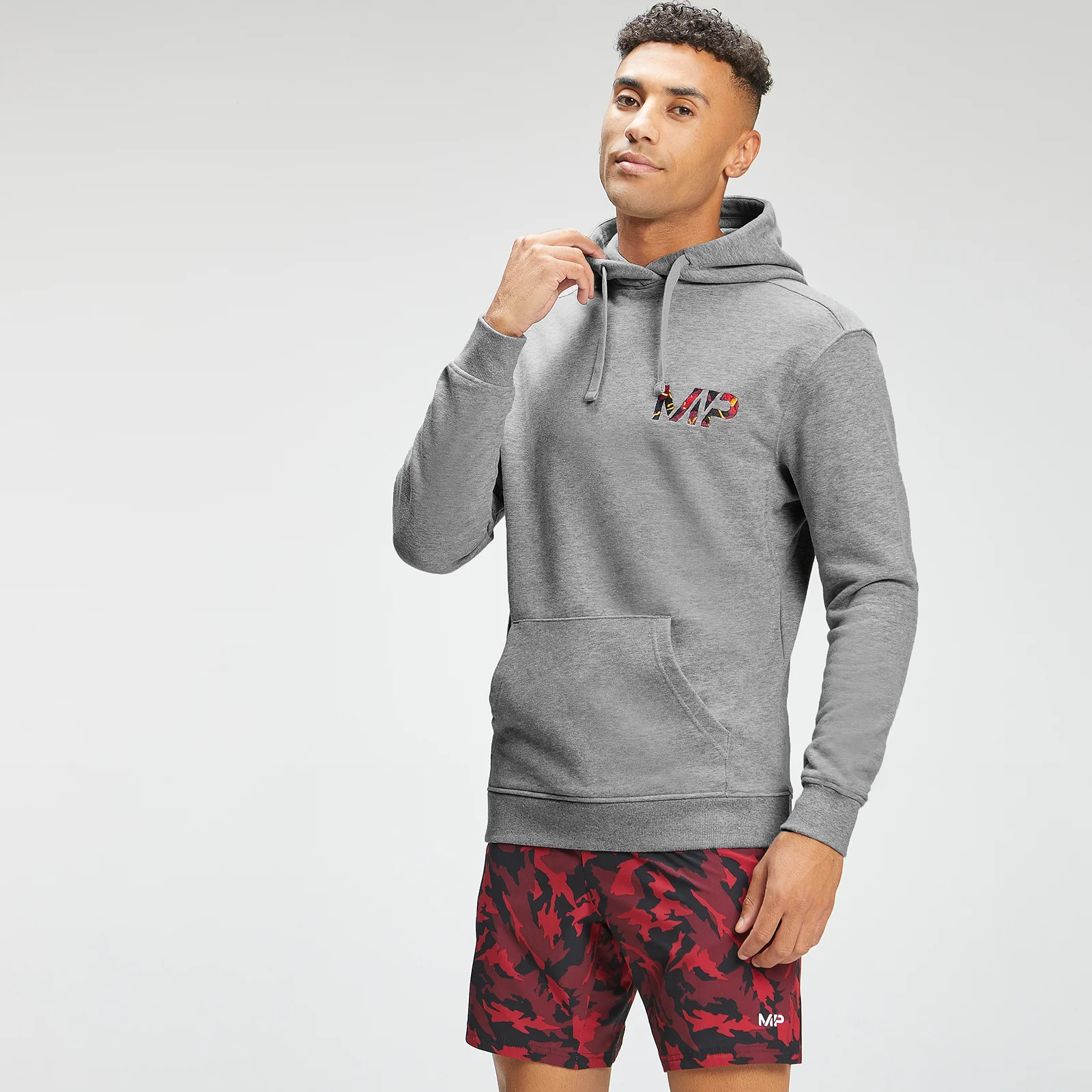 MP Men's Adapt Embroidered Hoodie - Storm Grey Marl - XXS Imagem 1