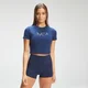 T-Shirt Cropped com Logótipo de Padrão Camuflado Adapt para Senhora da MP - Azul Petróleo